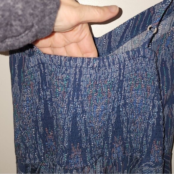 Aeropostale Neon Pointillism Skater Dress Neon Navy sz small babydoll y2k flowy - Picture 8 of 14